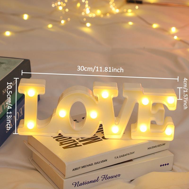 16cm Alphabet Letter LED Lights Marquee Sign Number Lamp Decoration Night Light For Party Bedroom Wedding Birthday Christmas