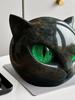 Black Cat Figurine Resin Cat Head Healing Stone Marble Texture Cat Stone Animal Cat Sculpture Cat Stone Keepsake Gift Home Decor