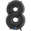 Black Foil Balloon Number 8, 66 Cm Grabo