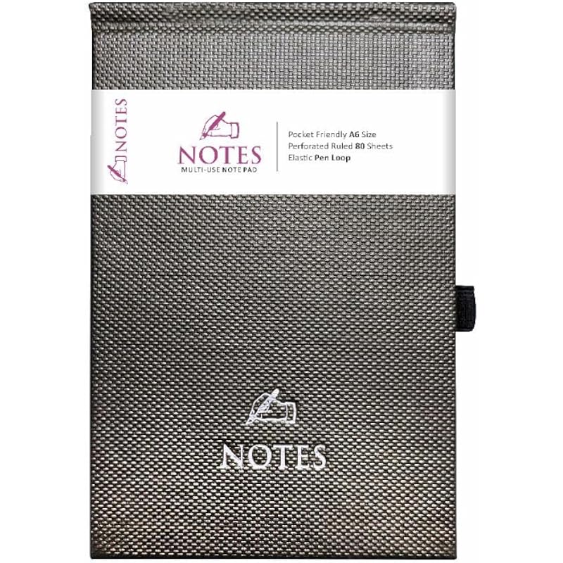 Anupam Note Pad - A6- Hardbound -160 Pages - 80Gsm Natural Shade Paper - Pocket Friendly Notebook With Bookmark And Elas