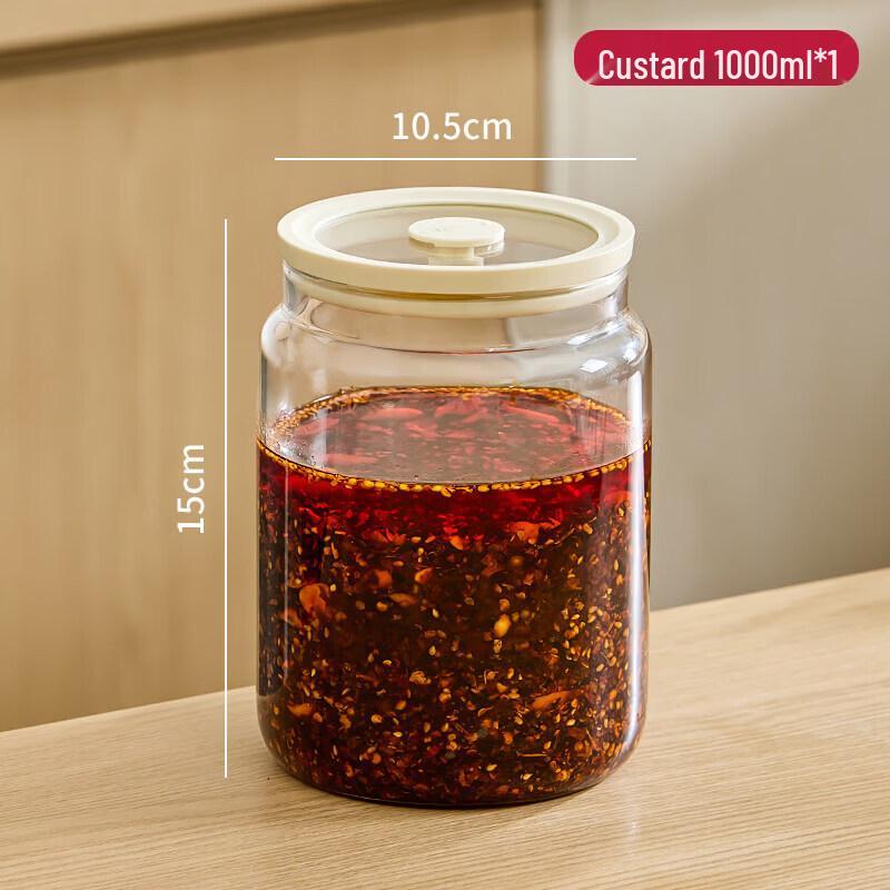 Food-Grade Glass Jar with Lid for Chili Oil & Lard