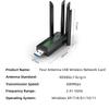 Dual Band 600Mbps WiFi USB Adapter 2.5/5GHz WiFi Dongle USB3.0 Wireless Receiver Driver Free for Win XP/7/8/8.1/10/11 PC/Laptop