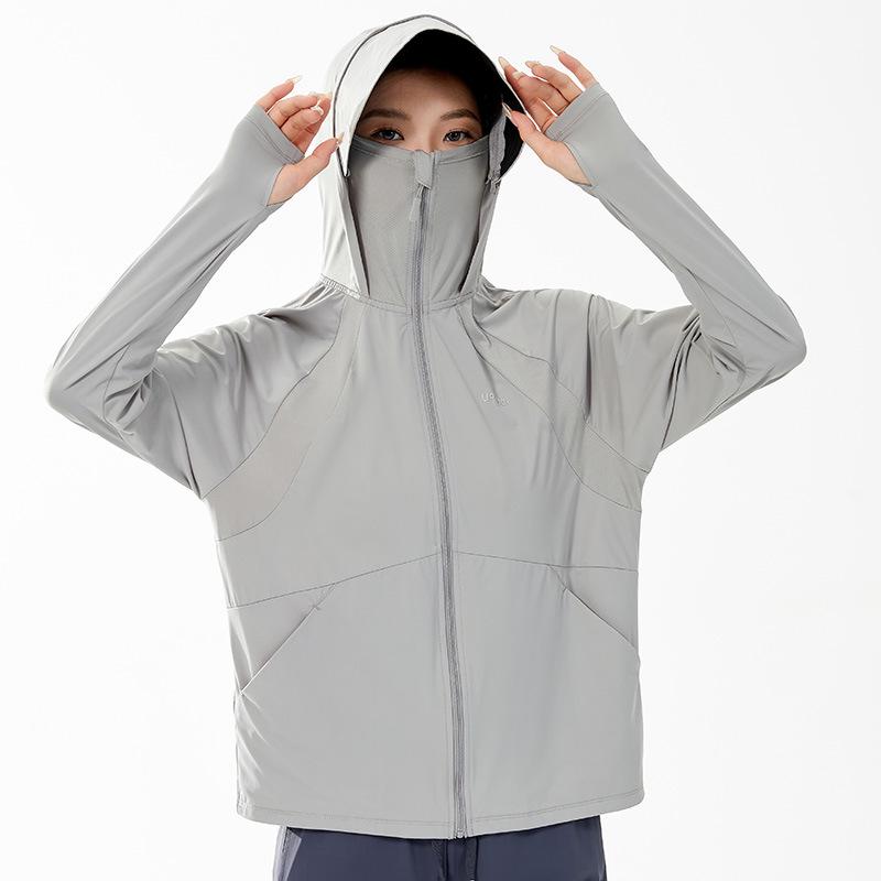 Damska kurtka letnia z czarnym rondem UPF50+ chroniąca przed słońcem