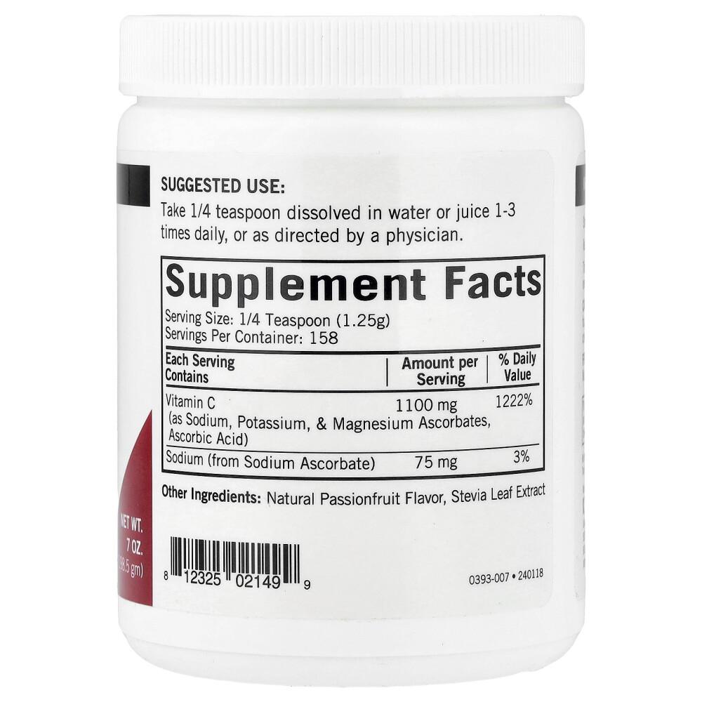 Kirkman Labs Buffered Vitamin C Powder Passion Fruit 198.5g (7oz)