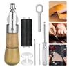 Leather Sewing Awl Kits with Screwdriver Leather Sewing Tool Set Curved and Tapered Needle Leather Sewing Accessories