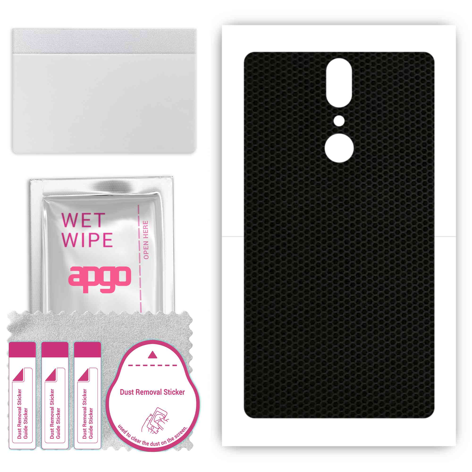 

apgo Protective Skin Sticker for the back compatible with Umidigi Crystal, Wrap Film, Foil, Vinyl - Pattern Matrix