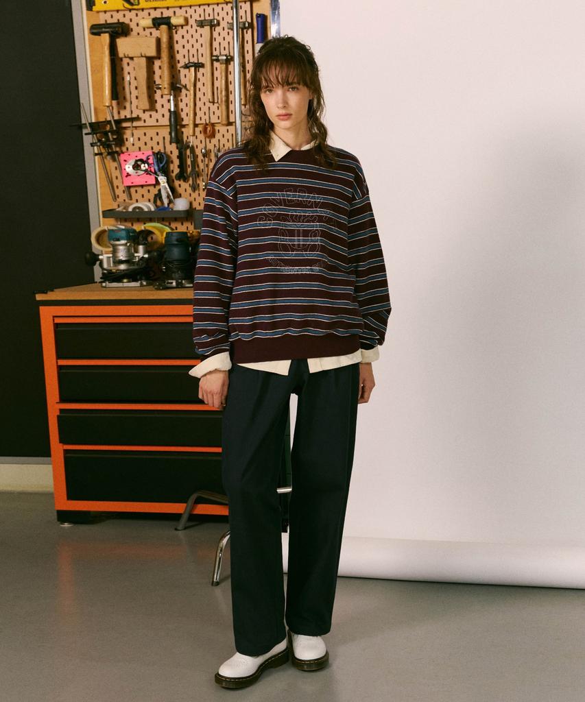 COVERNAT Striped Sweatshirt Purple