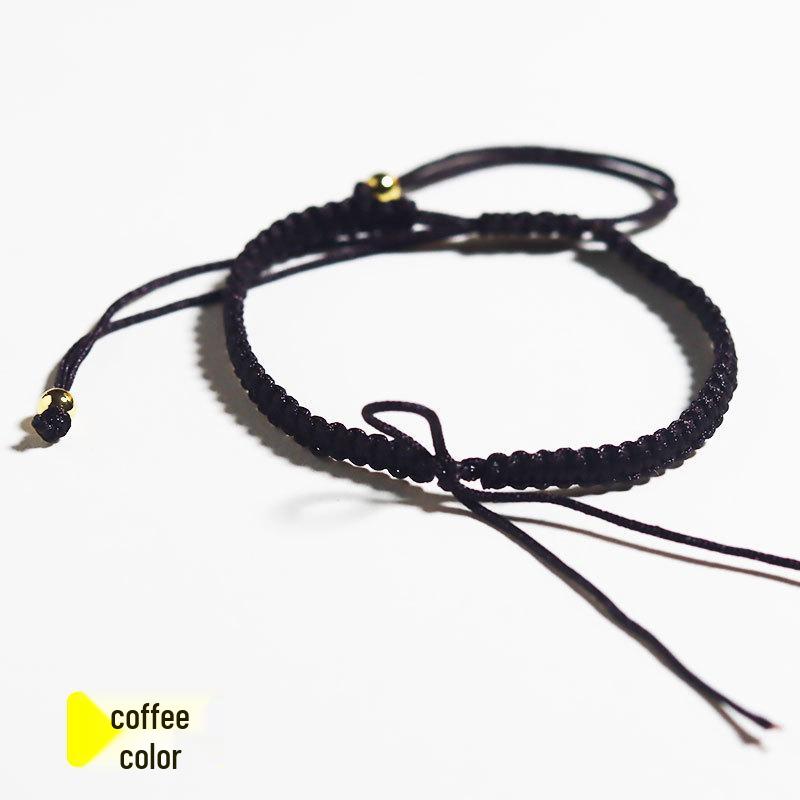 Handmade Agate Engraved Ethnic Children's Bracelet with Square Knot and Family Names