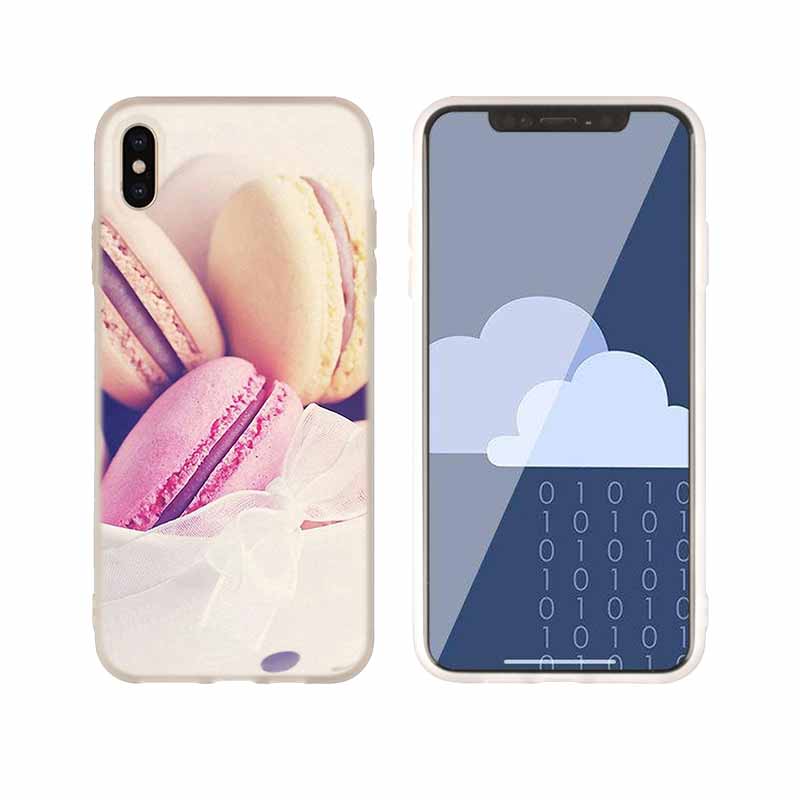 Macarons Cake Soft Silicone Case For iPhone 13 11 12 Pro X XS Max XR 6 6S 7 8 Plus SE Mini Cover