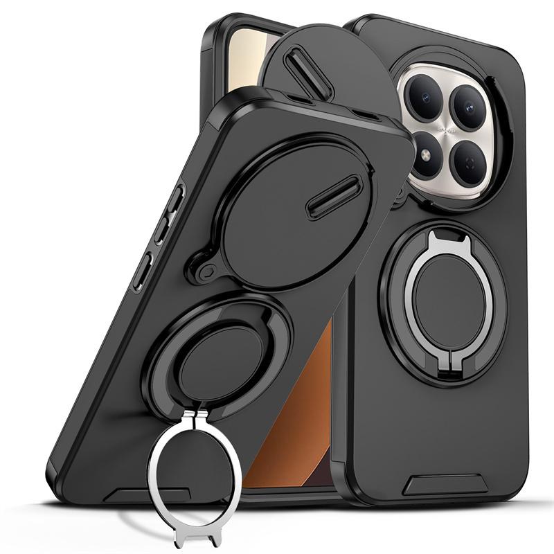 

Shockproof Armor Magnetic Holder Case Fundas For Xiaomi Redmi Note 15 14 13 Pro Plus Slide Camera Lens Protection Bumper Cover Redmi note 15 5G