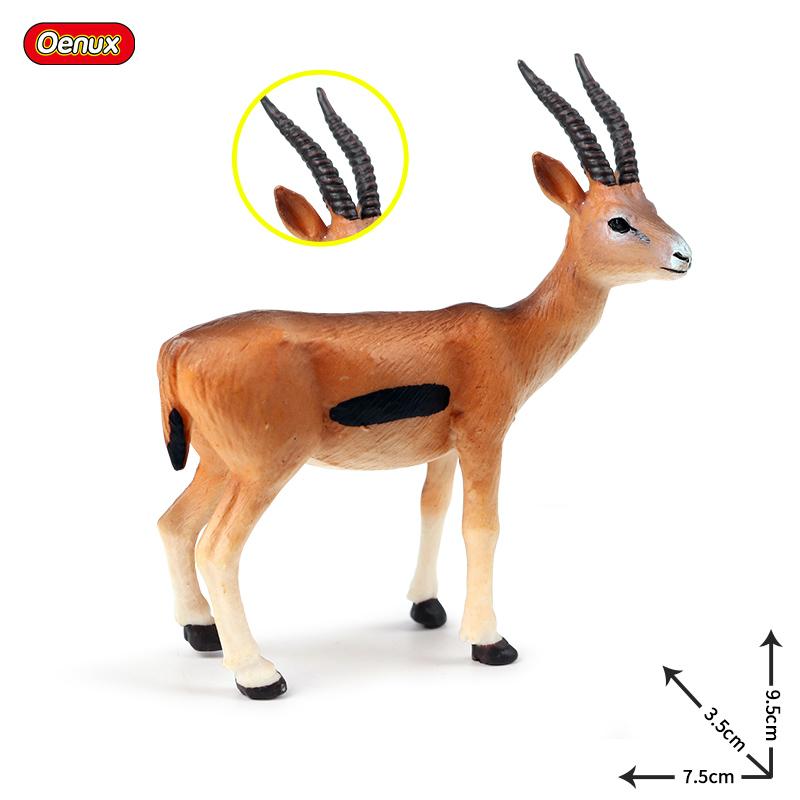 Oenux Simulation Wild Animals Toy Desert Camel Donkey Alpaca Antelope Elk Deer Model Action Figures PVC Decoration Kids Gift