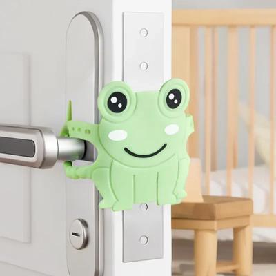 Niedlicher Cartoon Frosch Türschließpuffer Stummschaltung Verriegelungshülse Türspaltklemme Pad Babyschutz Schlafzimmer Schranktürschlossabdeckung