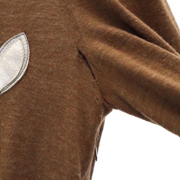 BALENCIAGA French wool blend Long sleeve one piece 38 Brown Women Used