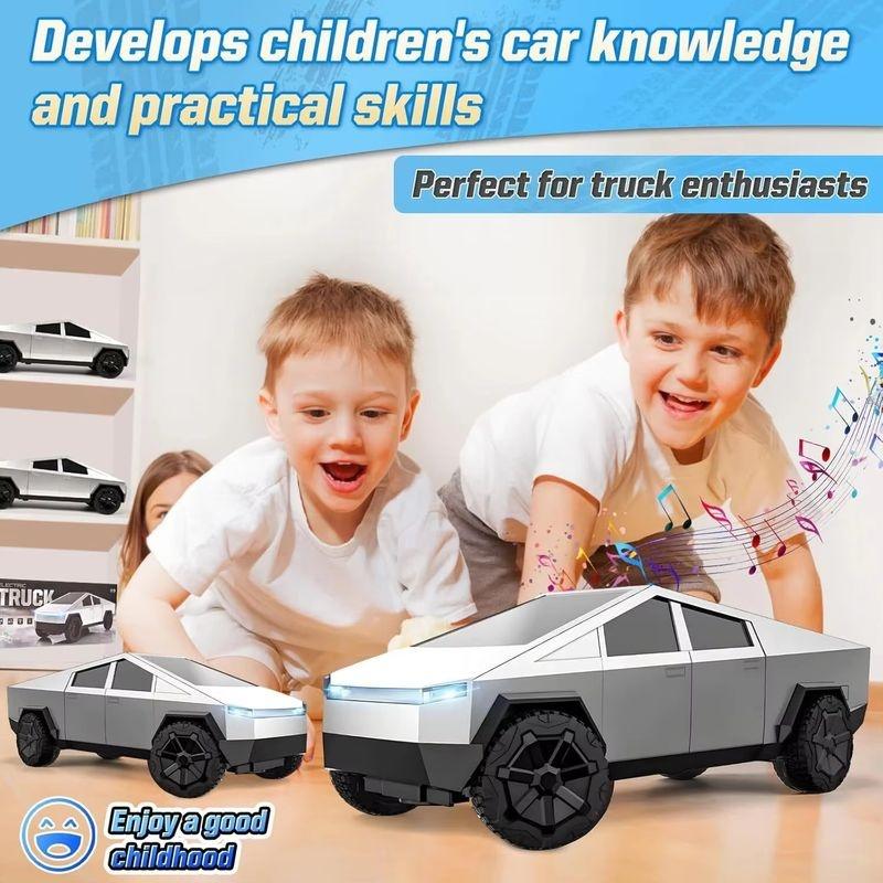 1:24 Rc Cybertruck Pickup 4wd Off-Road Remote Control Car 27mhz High-Speed Dual Motor Truck With Led Lights Gift For Boys Kids
