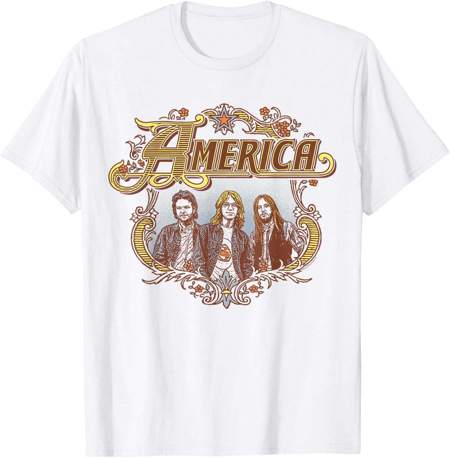 Official America the Band America Band Badge T-Shirt Unisex T-Shirt XXXL