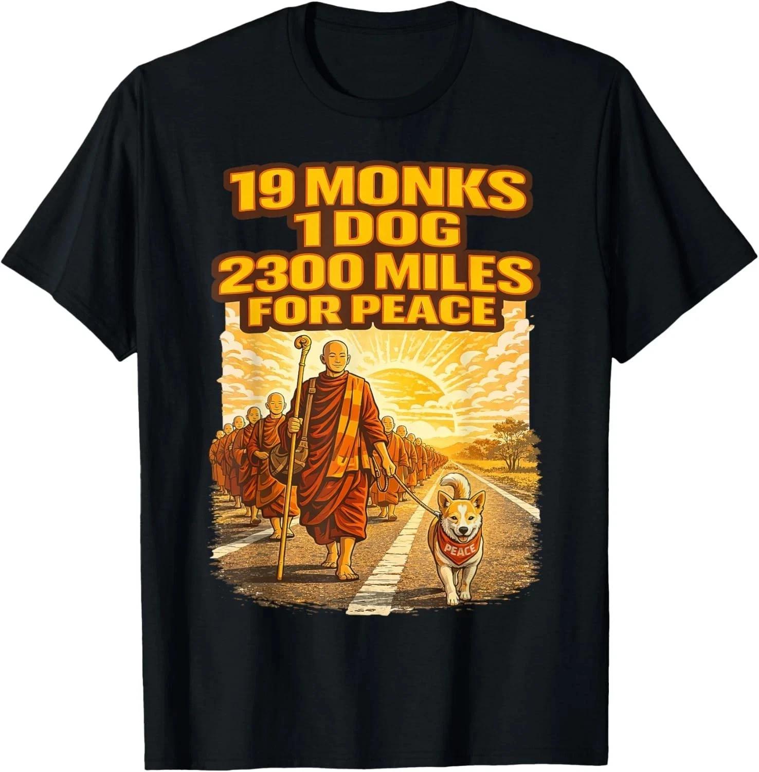 

Walk for Peace Buddhist Monks Inspirational Journey T-Shirt 3XL