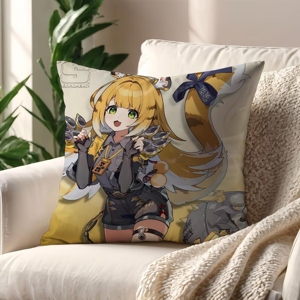 

Ju Fufu Zenless Zone Zero cushion cover For Pillow Sofa Printing Decoration Room Home Office Coffee Shop Car Nordic Simplicity 12x12Inch