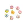 Pineapple Donut Resin Flower Keychain Charm - DIY Edible Ornament Toy Accessory
