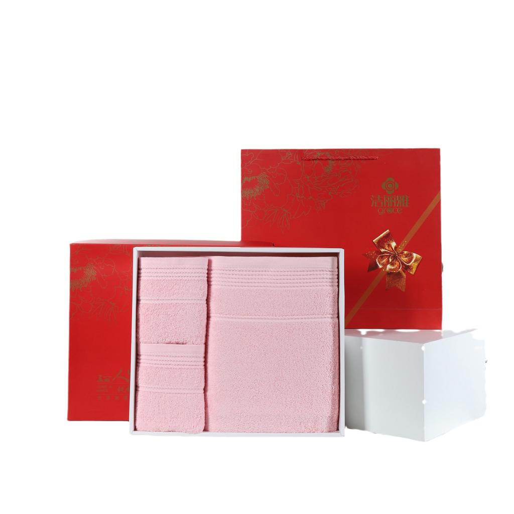 Towel Gift Box, Three-piece Set of Pure Cotton Wool Bath Towels, Business Gifts, Corporate Return Gifts