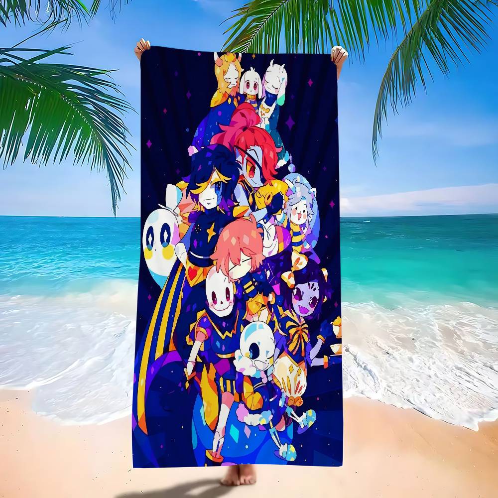 Game U-Undertales Bath Towel Microfiber Soft Water Absorbing Breathable For Girl Kids Decorative Cartoon Beach Towel