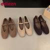 Fashion Fashion Shallow Women Flats Shoes New 2025 Spring Summer Female Square Toe Footwear Buckle Strap Ladies Flats Mary Janes Shoes