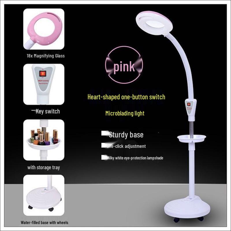 LED Eye-Friendly Tattoo & Nail Art Lamp: Desk & Floor Light for Cosmetic and Eyelash Extension