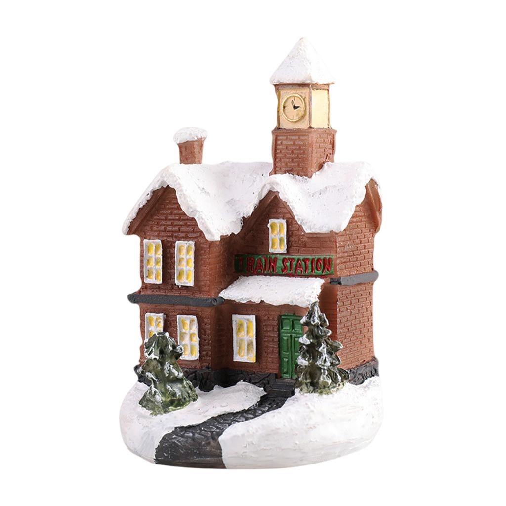 Vánoční vesnička LED Osvětlené vesnické domky, Vánoční vesnička kolekce Vnitřní pokojová dekorace Sběratelské budovy