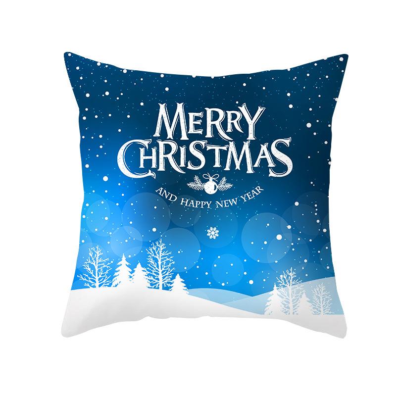 Blue Collection Sofa Car Office Cushion Cover Christmas Decoration Pillowcase Home Decor