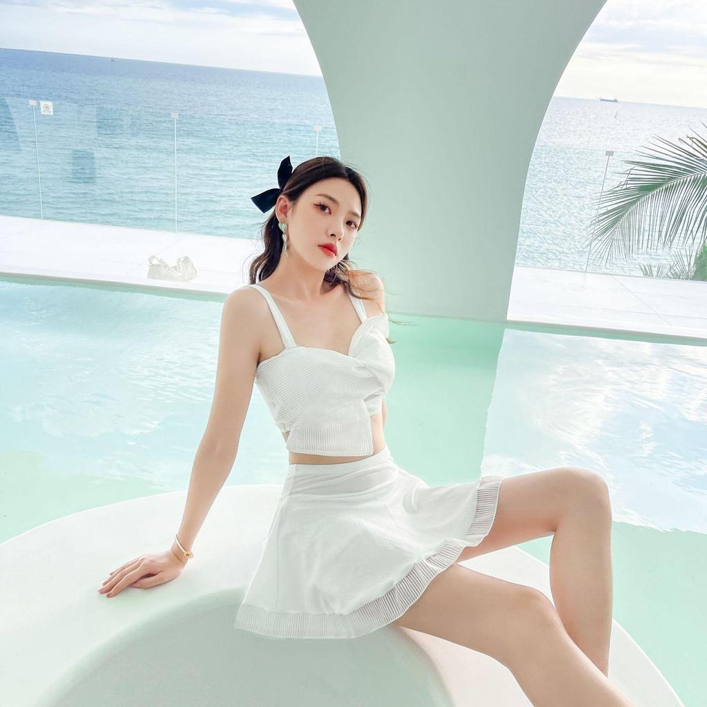 2024 Split Skirt Bikini: Conservative, Slimming, High-End Swimsuit for Women