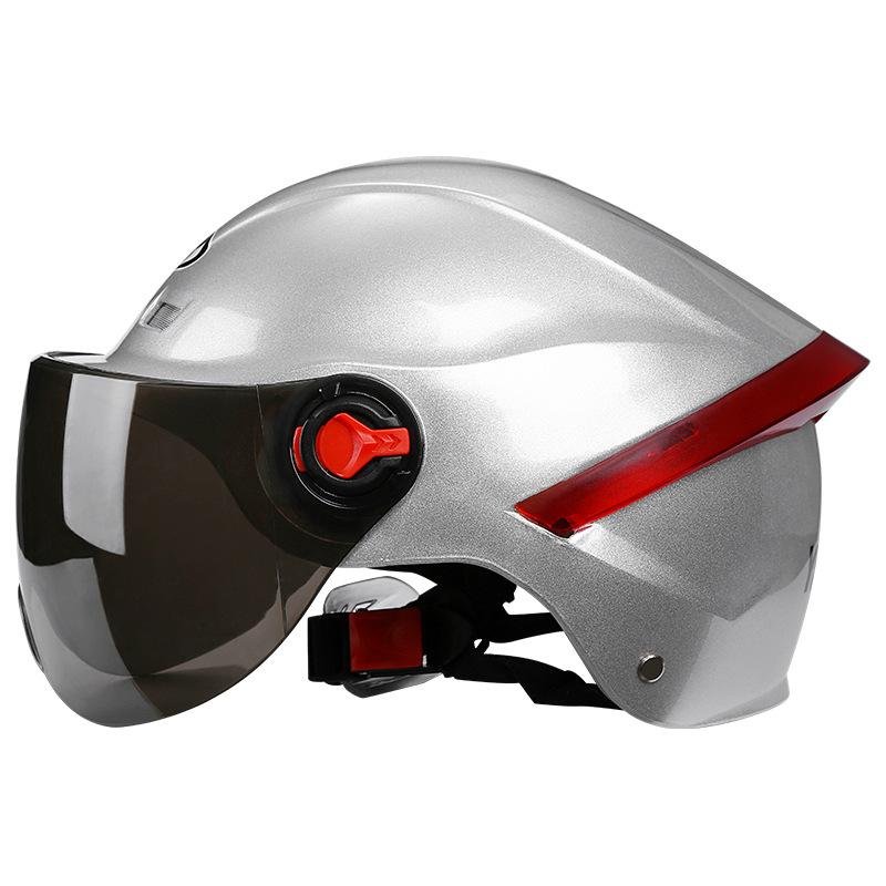 [Custom] Summer Half Helmet for Motorcycle/Electric Bike Unisex Safety with Sun-Protective Clear Visor 3C/DOT Certified