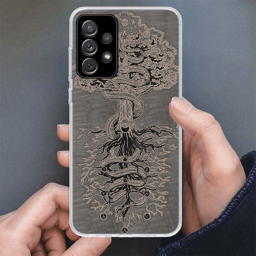 Tree of Life Space Phone Case For Samsung Galaxy A17 A16 A56 A15 A55 A14 A54 A13 A53 A36 A35 A34 A33 A26 A25 A24 A23 A05S A04S G