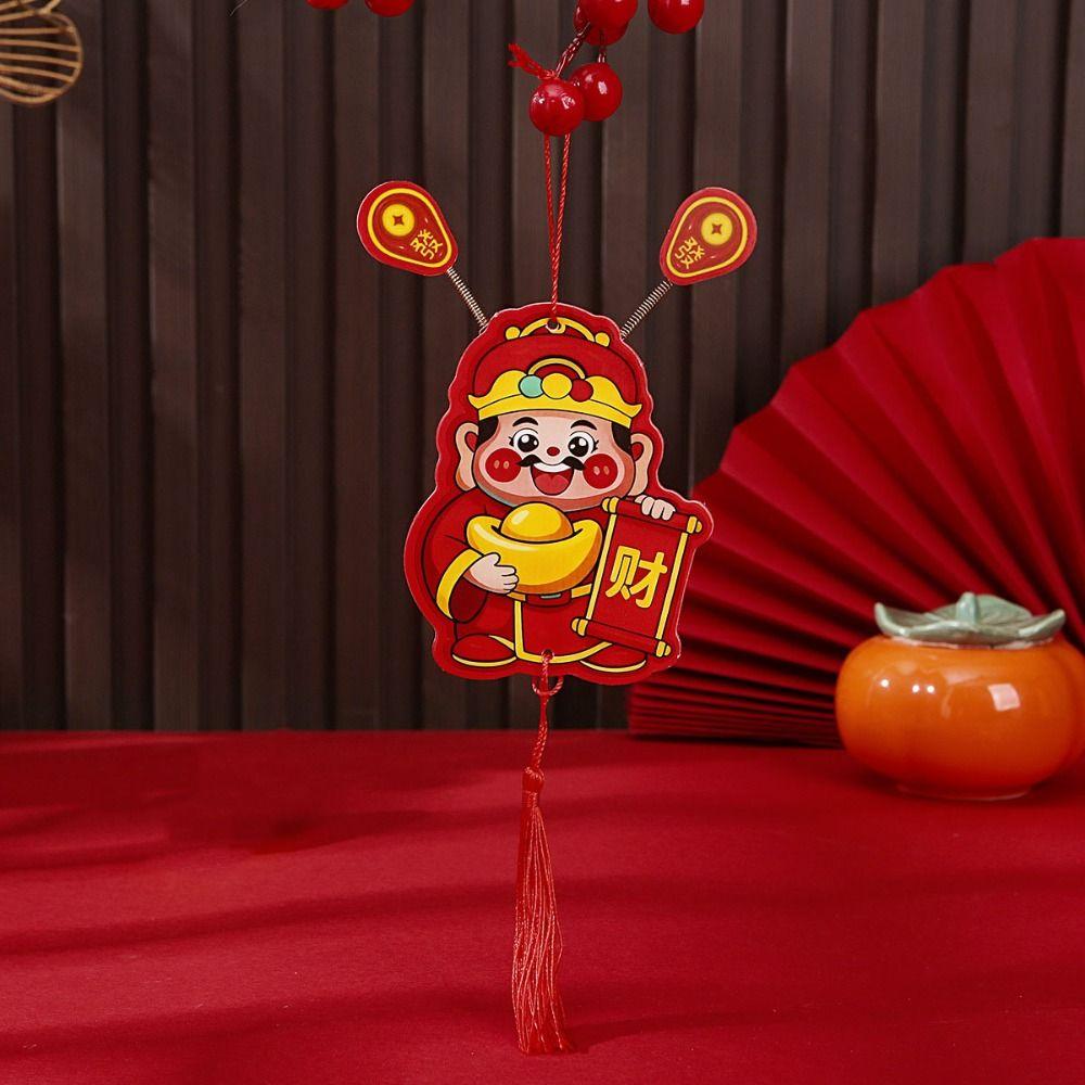 4Pcs Creative God of Wealth Fridge Magnets Cartoon Refrigerator Decorative Magnet  Spring Festival