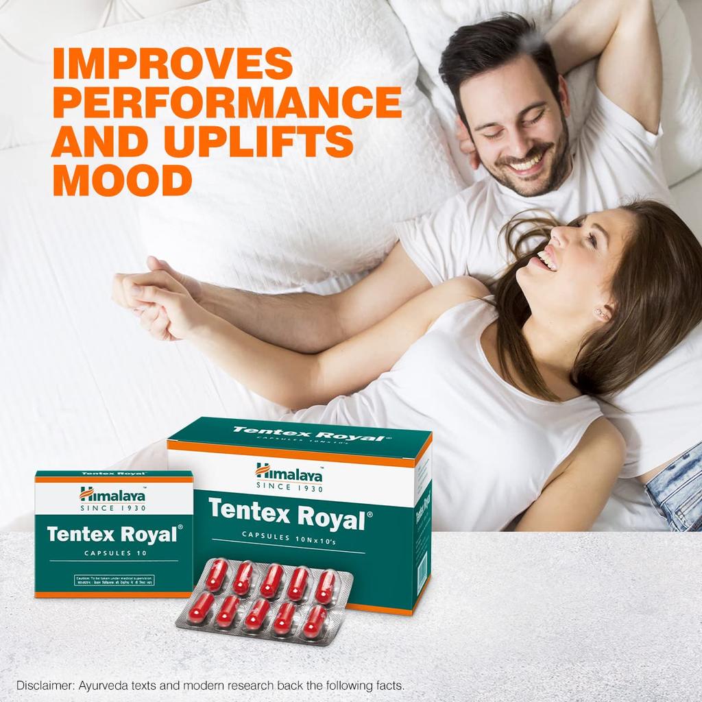Himalaya Tentex Royal Capsules For Men Performance Energy Mood Enhancement 10 Capsule