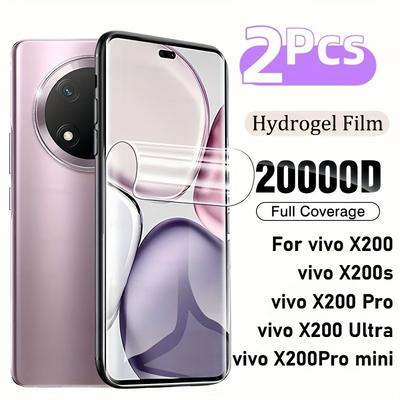 2Pcs Transparent Protective Hydrogel Film for Vivo X200s X200Pro Mini X200 Ultra X80/X90/X100 Pro X80 Lite X60t X50 5G X30 Film