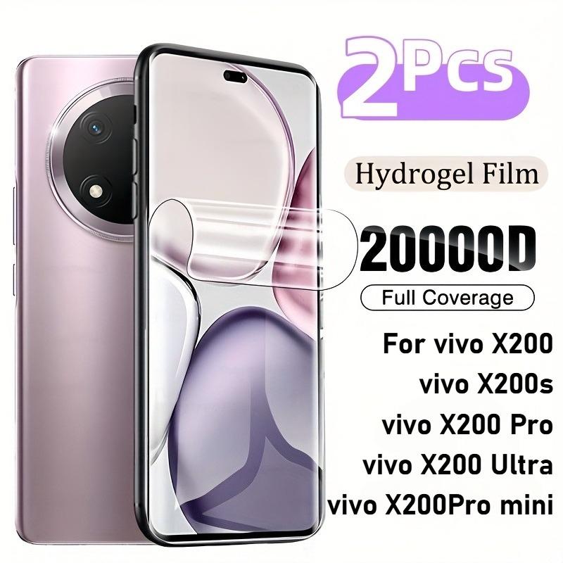 

2Pcs Transparent Protective Hydrogel Film for Vivo X200s X200Pro Mini X200 Ultra X80/X90/X100 Pro X80 Lite X60t X50 5G X30 Film vivo X80 ProPlus прозорий
