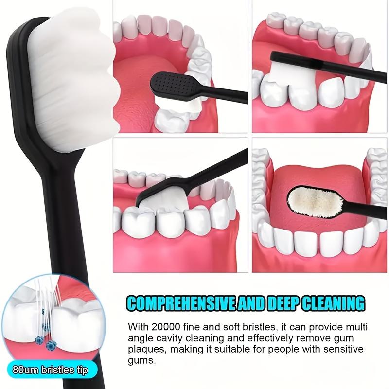 3pcs Ultra-Soft Manual Toothbrush with 20, 000pcs Soft Bristles - Suitable for Sensitive Gums And Teeth