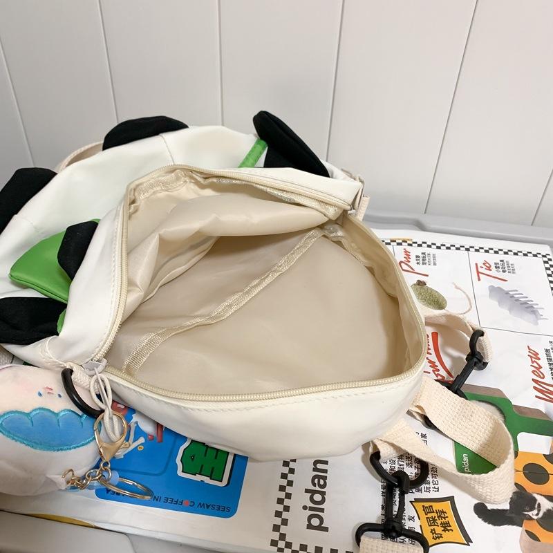 Literary Style Large-capacity Shoulder Bag Cute Panda Pattern Middle School Student School Bag Girl Backpack