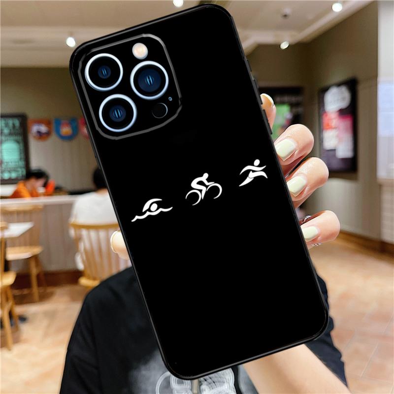 

Triathlon Tri Life Case For iPhone 17 16 15 14 13 12 11 Pro Max Mini Plus 16e 17 Air Bumper Cover Accessories iPhone 15