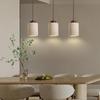 Japanese-style Hanging Lights Yellow Travertine Stone Bedroom Dinning Room Wooden Pendant Light Simple Retro Pendant Lamp