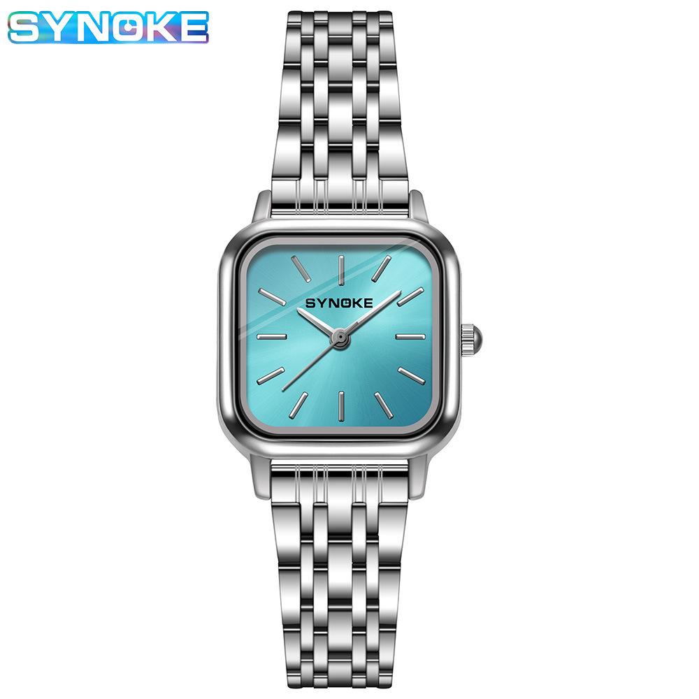 Топ новые кварцевые часы женские студенческие часы модный тренд маленькие квадратные часы браслет из сплавной стали водонепроницаемые наручные часы