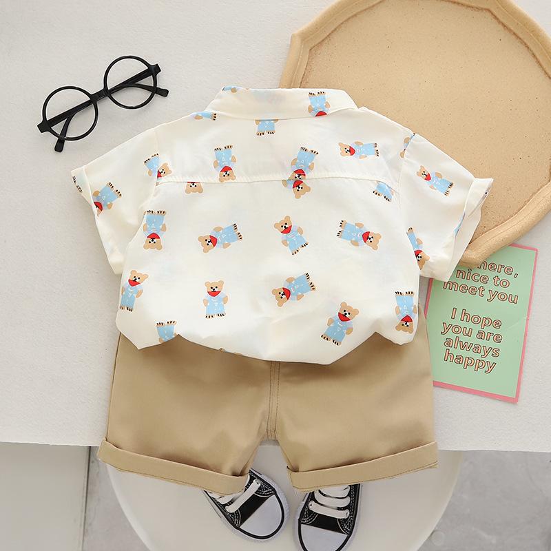 Boys' Set Thin Shirt Two-piece Set Summer Children's Clothing Cartoon Children's Set