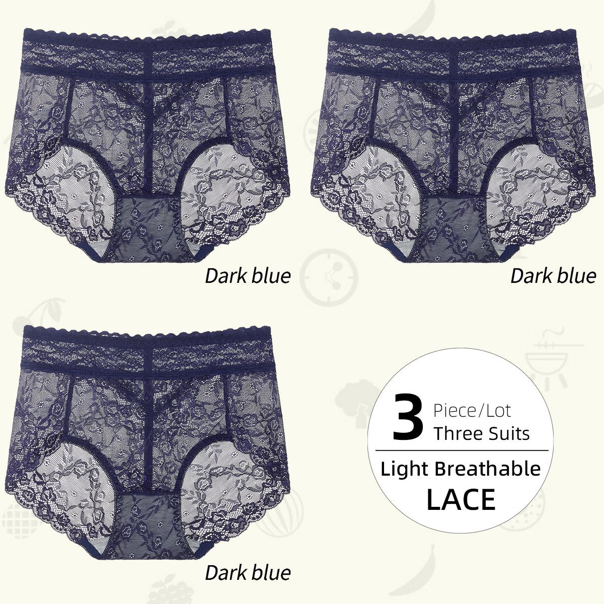 

2-4 шт./Партія Мереживна нижня білизна великого розміру Без слідів Тонка і підтягуюча стегна Жіночі трусики Легкі та дихаючі трусики Бавовняна промежина 2XL