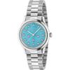 Gucci YA1265044 G-Timeless Unisex-Armbanduhr mit türkisem Zifferblatt
