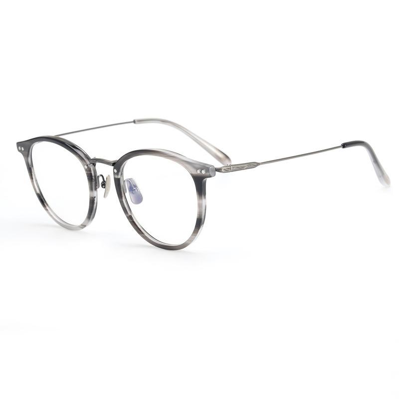Unisex Korean Style Round Pure Titanium Myopia Glasses Frame – Transparent Optical Frame