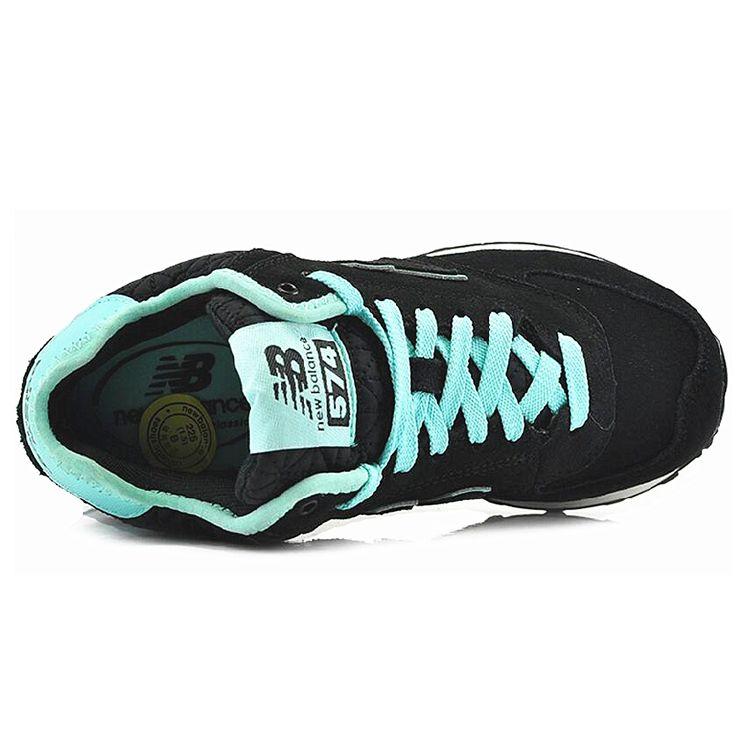 New Balance 574 Black Aqua Women Sneakers Blue WH574GG
