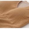 Thermoweste mit gepolsterter Damen-Sexy-Winterkleidung, ärmellose Körperweste, solide, schlanke, samtwarme Tanktops mit V-Ausschnitt, gestreifte Thermo-Unterwäsche