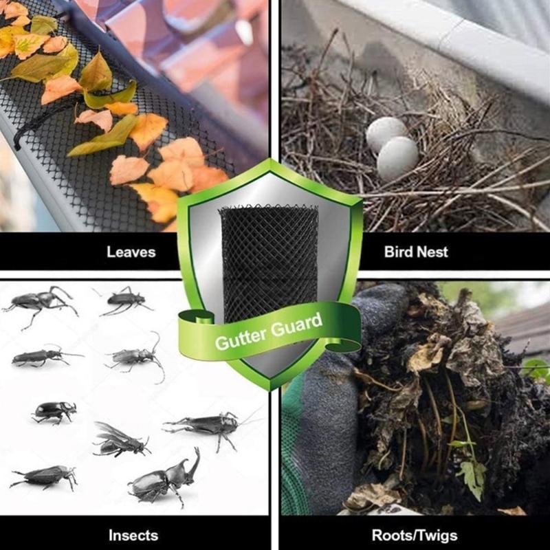 20Pcs Gutter Brush Clamps Gutter Mesh Clips Anchors Plastic Outdoor Gutter Filter Clips for Yard Garden Garden