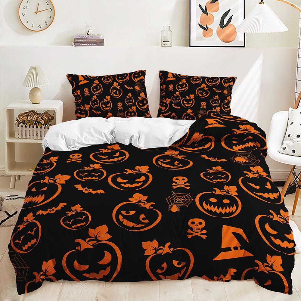 Halloween Bed Three-piece Decoration Funny Theme, Digital Printing