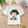 K-pop Demon Hunters White T-shirts for Girls Anime Cartoon Cute Short Sleeved Shirt Children Summer Fashion Sweet T-shirt Gifts
