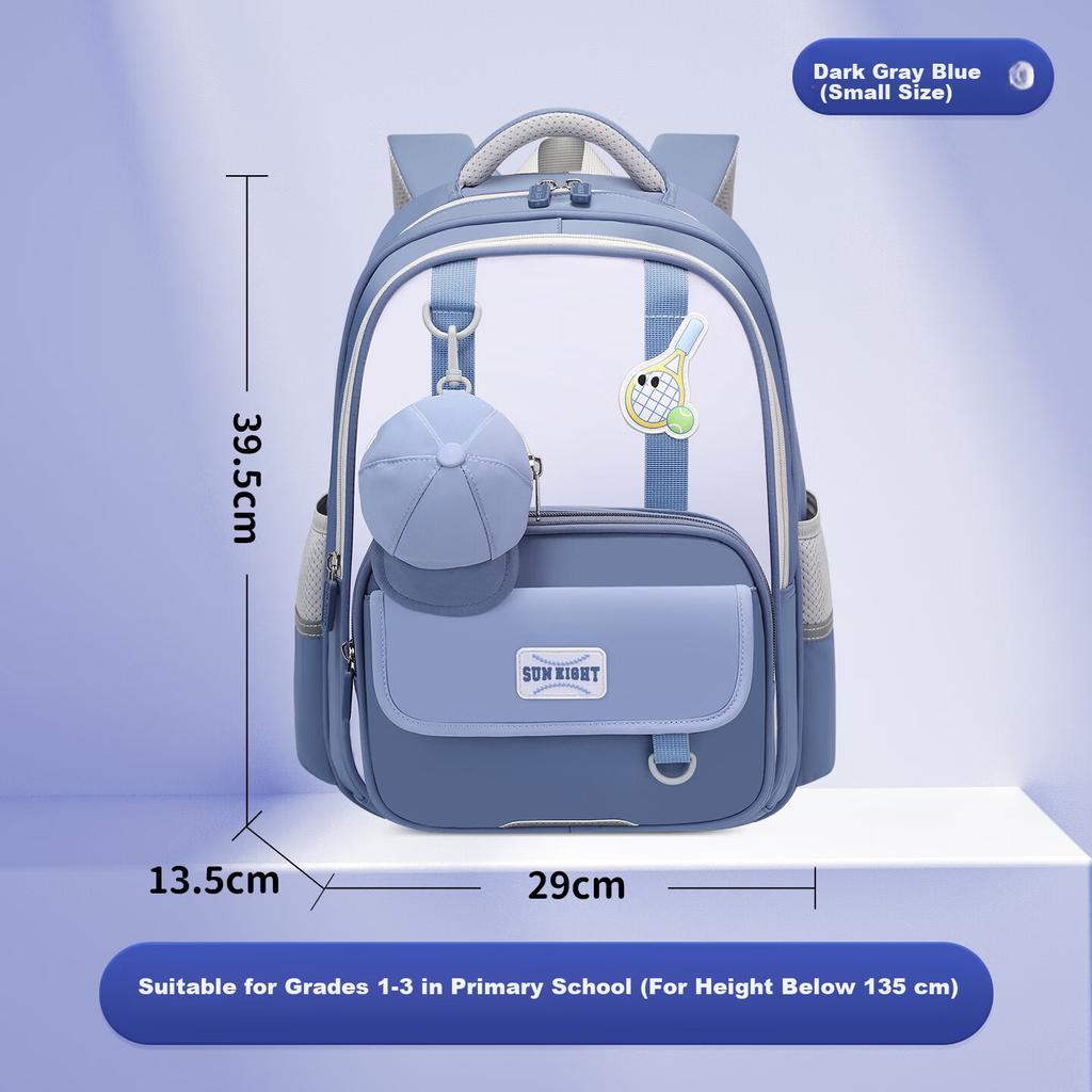 Sunshine 8 O'clock Primary School Student Backpack Kids Boys Girls Ergonomic Lightweight Shoulder Bag